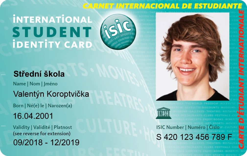 Vizuál-ISIC Využití karty ISIC pro studentské slevy