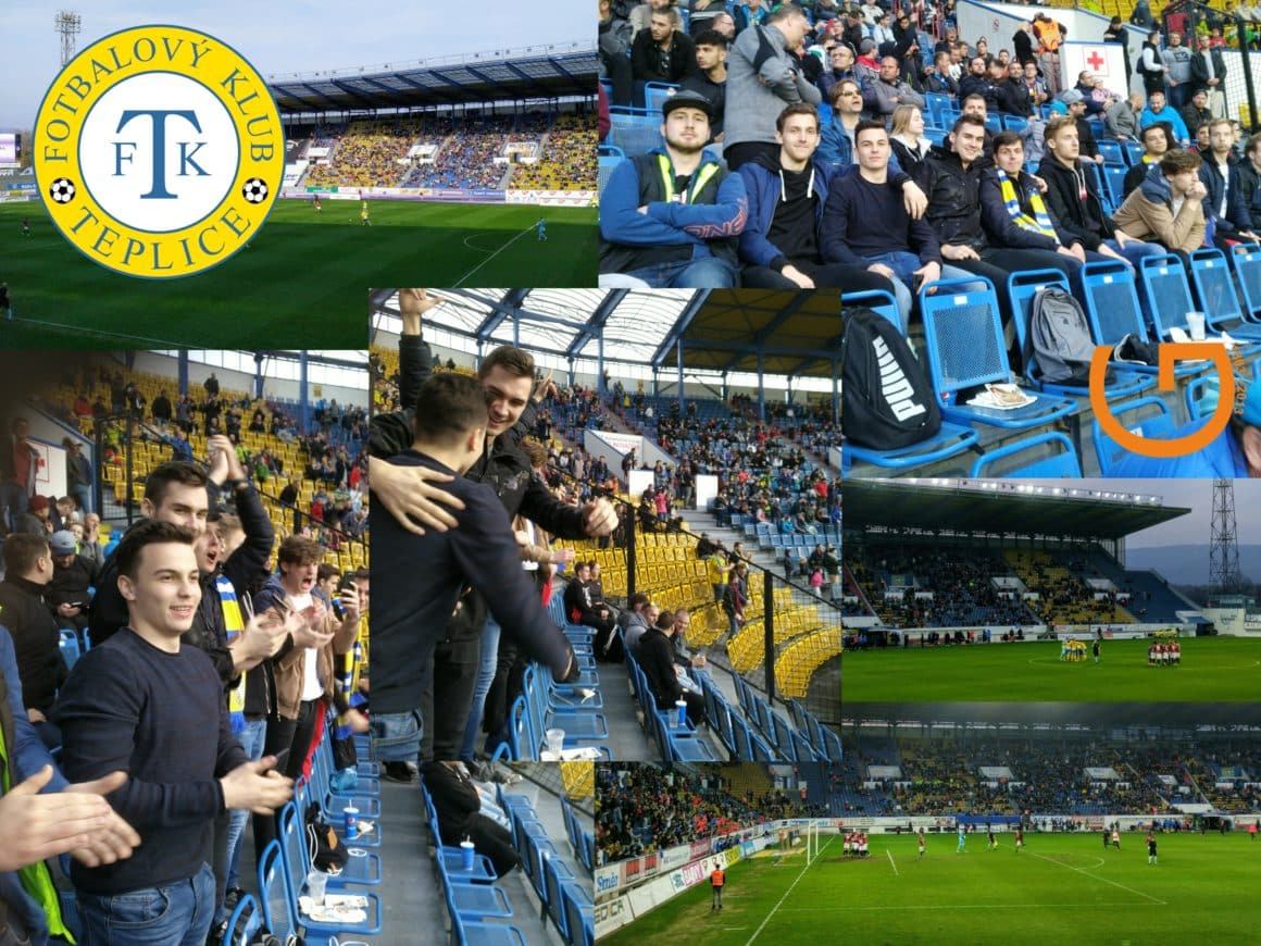 Gymnazisté na fotbalovém zápase