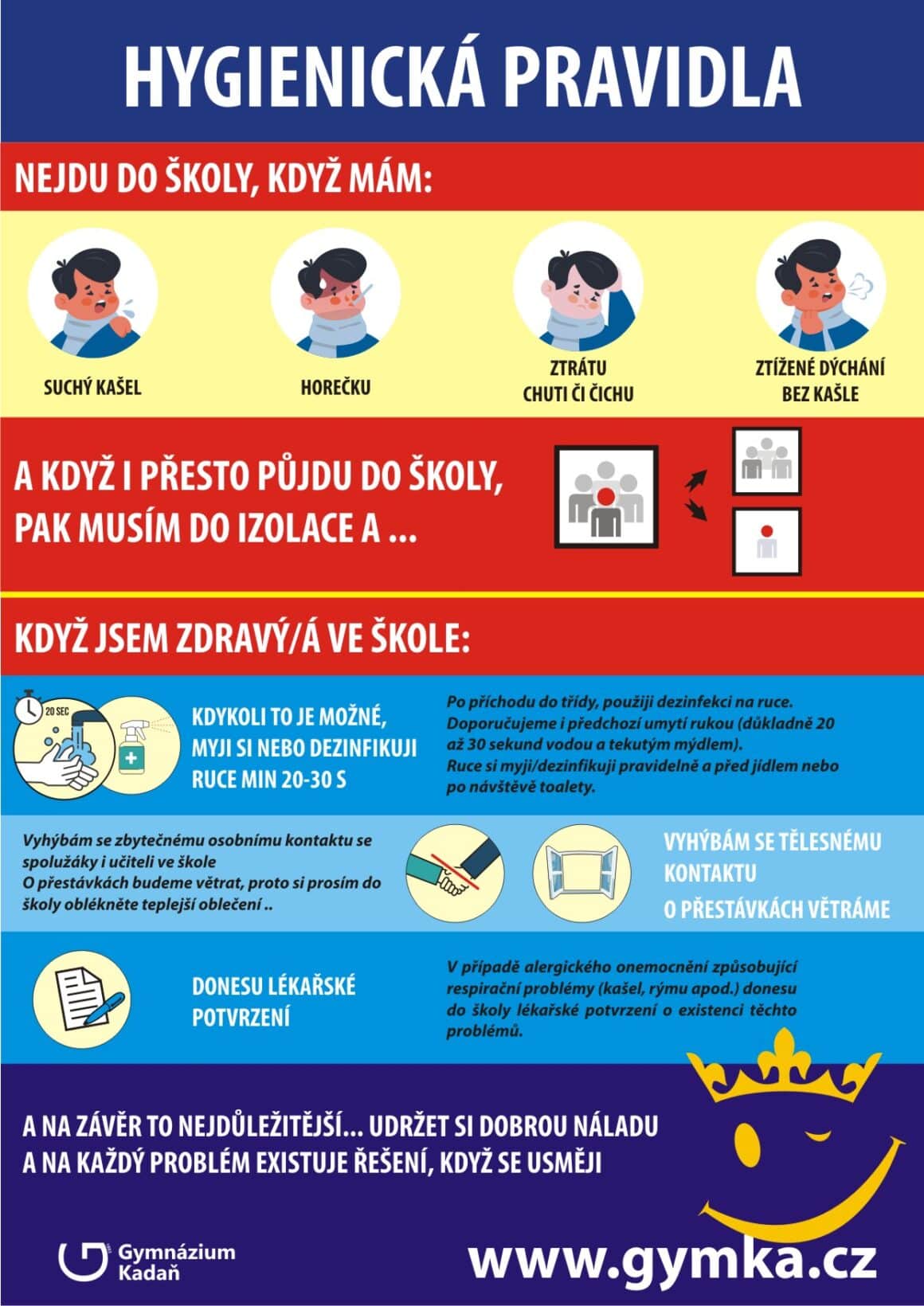 Hygienická pravidla platná od září