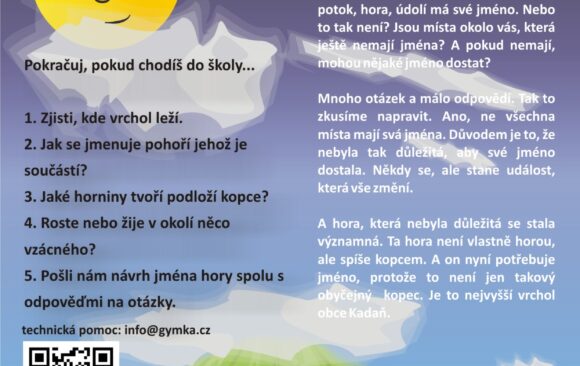 Pojmenuj si svoji horu