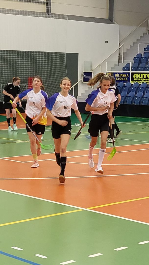 Mladší žákyně získaly bronzové medaile v krajském kole ve florbalu 02 Mladší žákyně získaly bronzové medaile v krajském kole ve florbalu